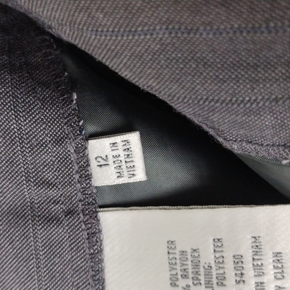 Jones New York Suit Separates Black Pinstripe Flat Front High Rise Trouser Pant - Picture 7 of 13